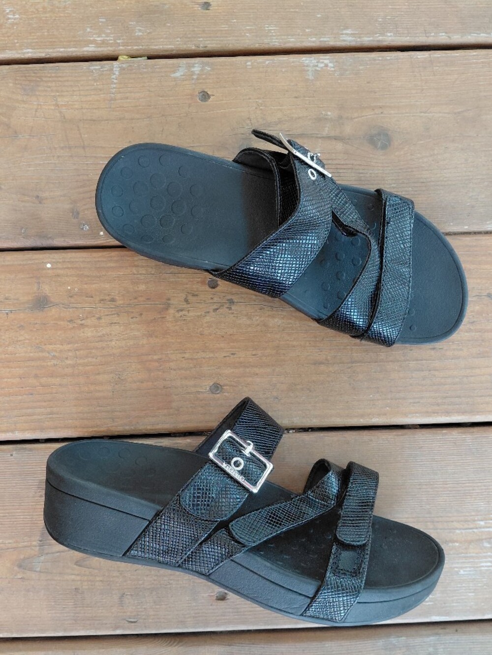 Vionic Rio Lizard Sandal US 8 Black